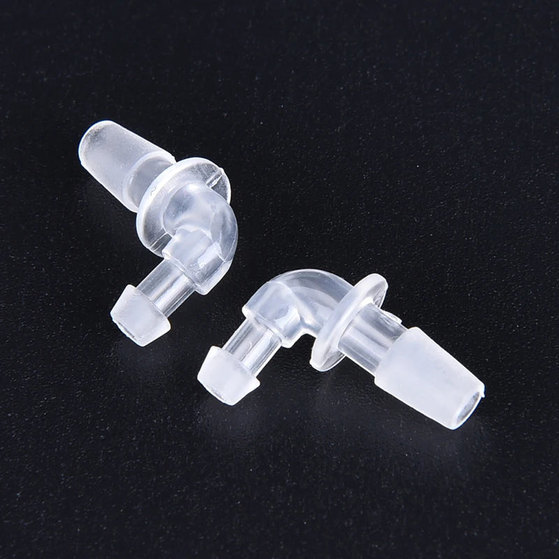 100pcs Connector Elbow for BTE Hearing Aid Earplug Connecting with Tube