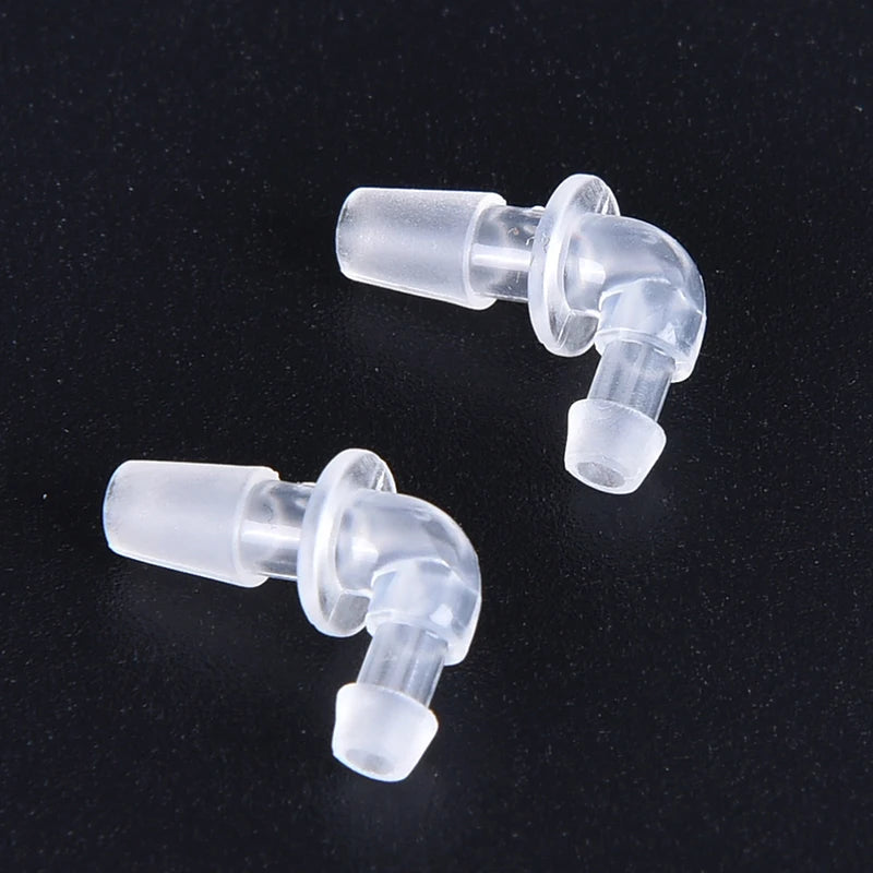 100pcs Connector Elbow for BTE Hearing Aid Earplug Connecting with Tube