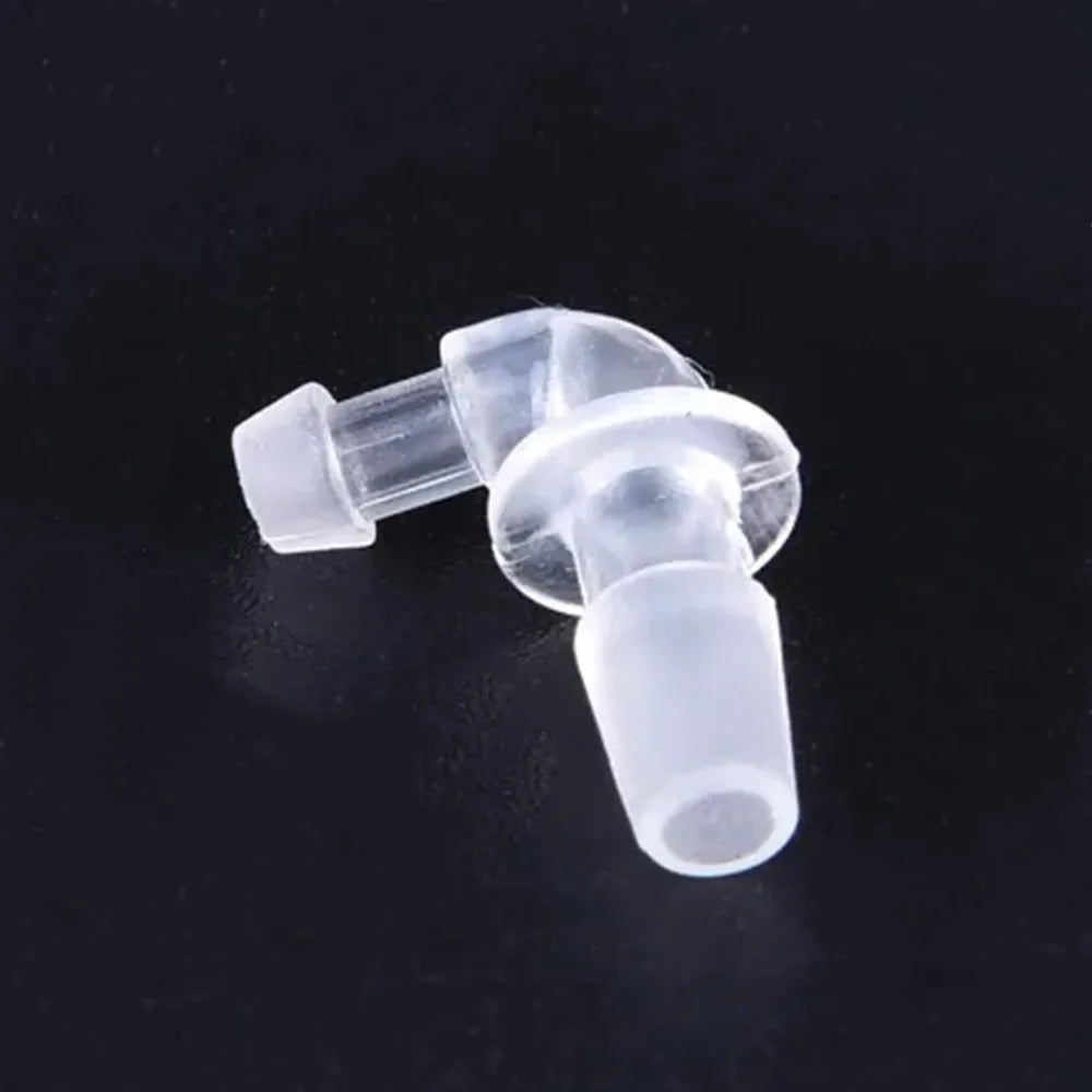 100pcs Connector Elbow for BTE Hearing Aid Earplug Connecting with Tube