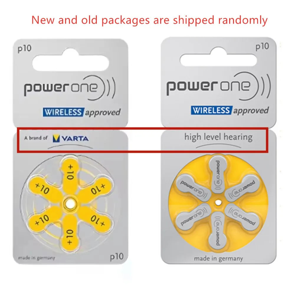 60 PCS Powerone Zinc Air Hearing Aid Batteries for ITC CIC 10 P10 10A Hearing Aid Battery