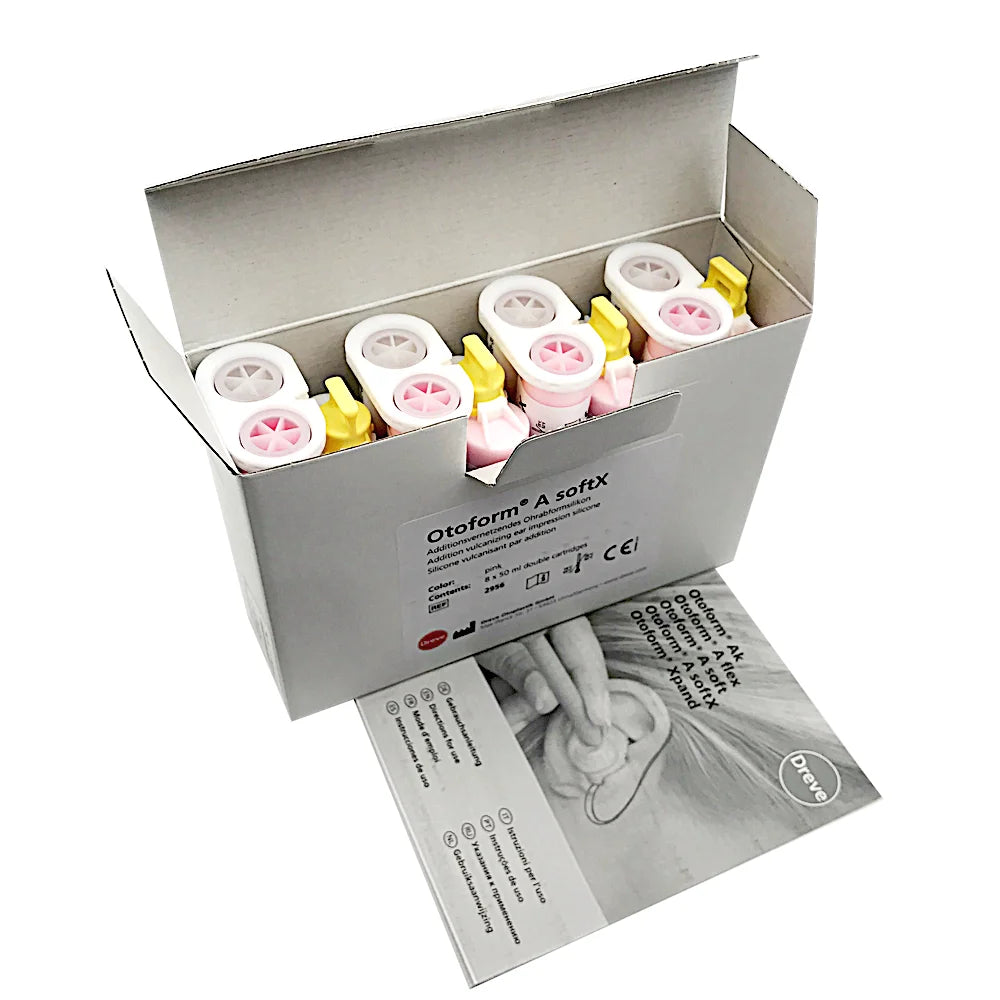 8pcs/Box Dreve Otoform A SoftX Ear Impression Silicone Material Putty Base + Catalyst 50ml