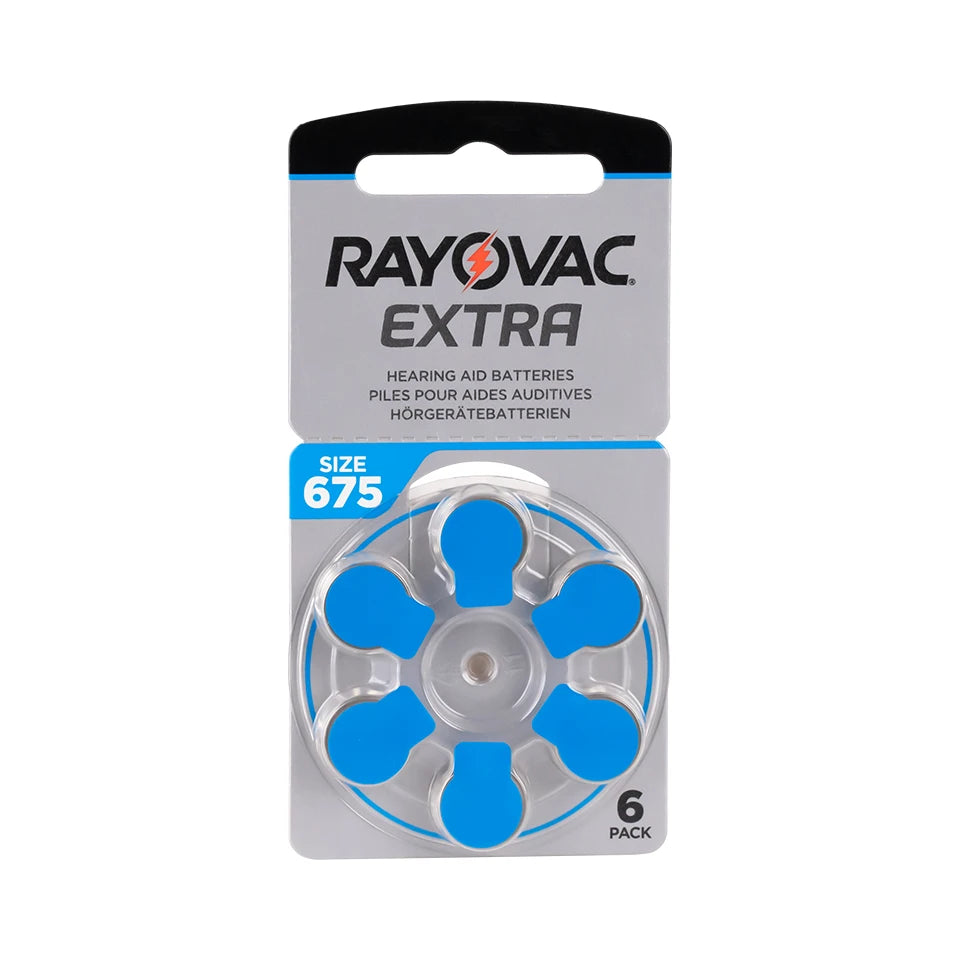 60 PCS Rayovac Extra Zinc Air Hearing Aid Batteries 675A 675 A675 PR44